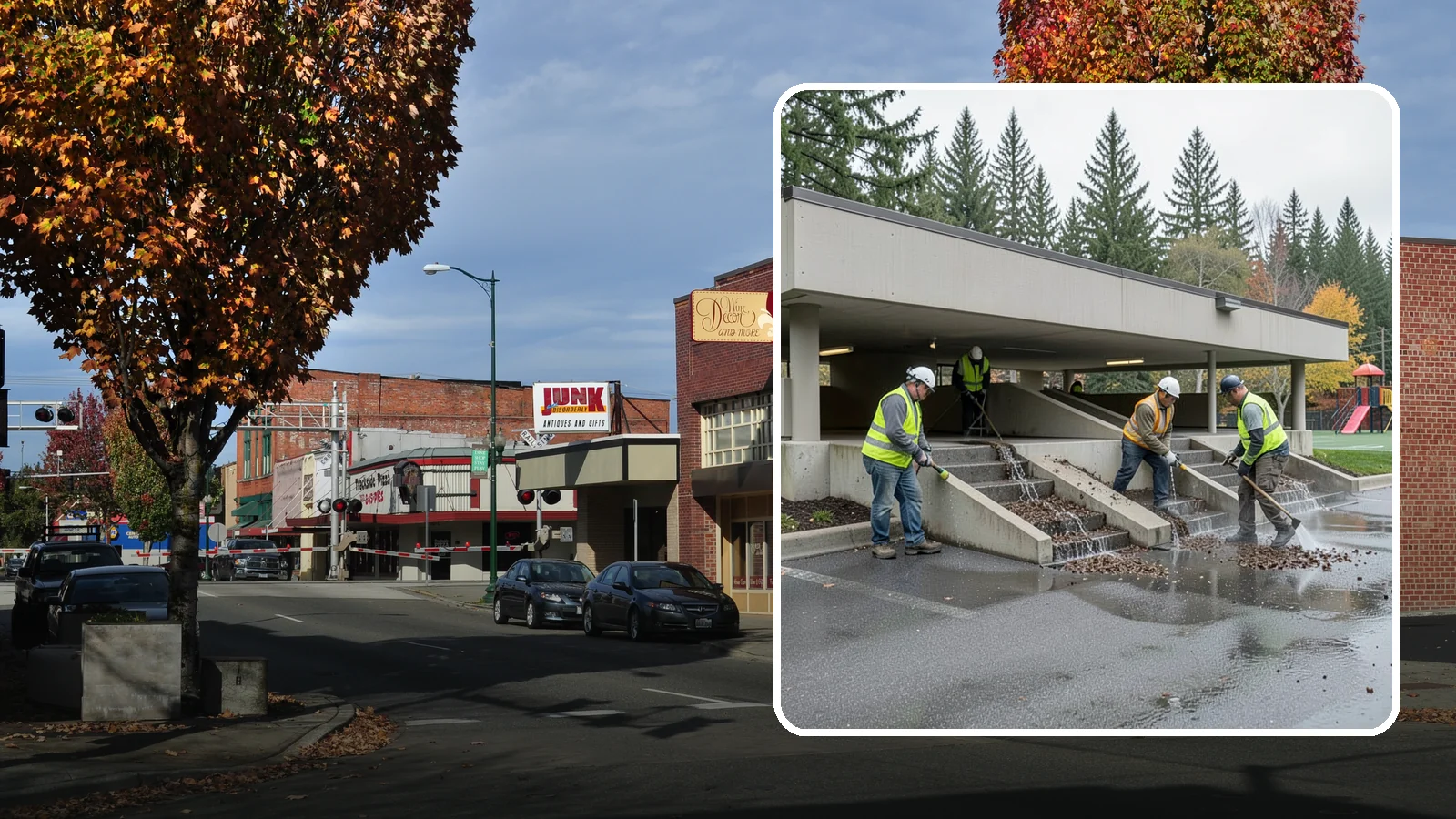 Parking Garage Cleaning in Puyallup, Pierce County, WA - Clean multi-level public parking structures, including decks, stairwells, and drains, on a managed schedule.
