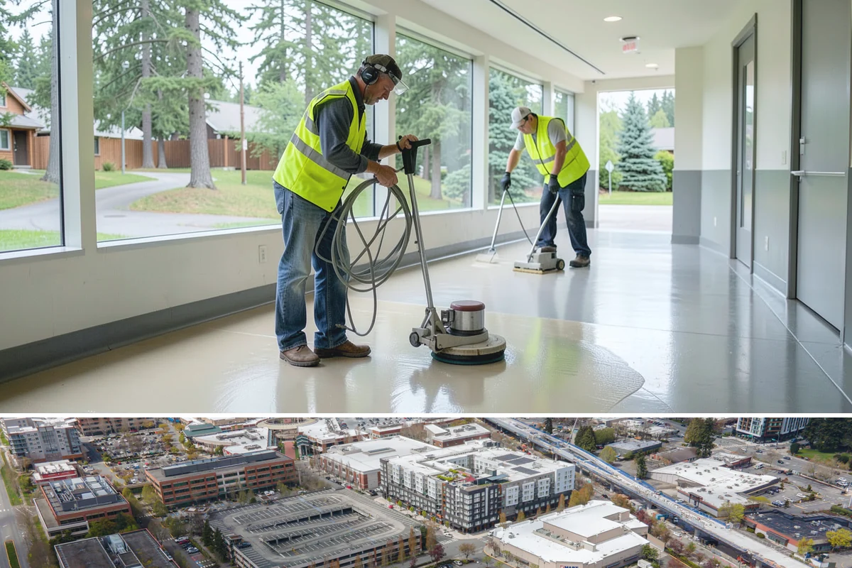 Parking Garage Cleaning in Redmond, King County, WA - Interior garage cleaning can proceed in any season, though scheduling drier months eases wash-water management and level phasing.