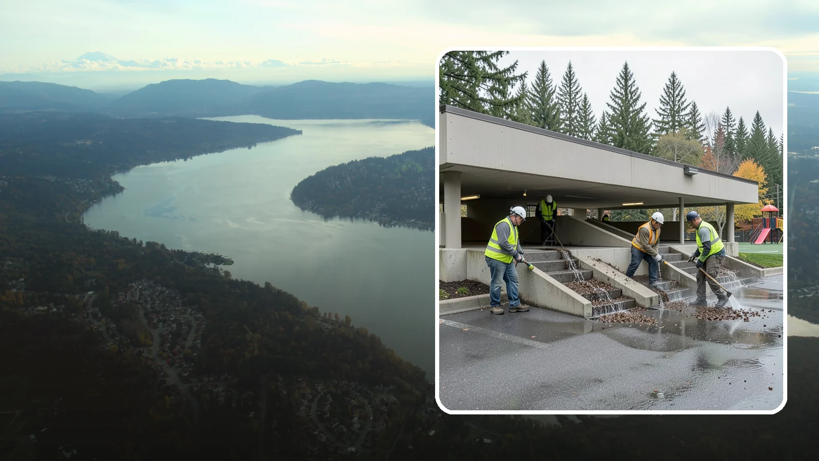 Parking Garage Cleaning in Sammamish, King County, WA - Clean multi-level public parking structures, including decks, stairwells, and drains, on a managed schedule.