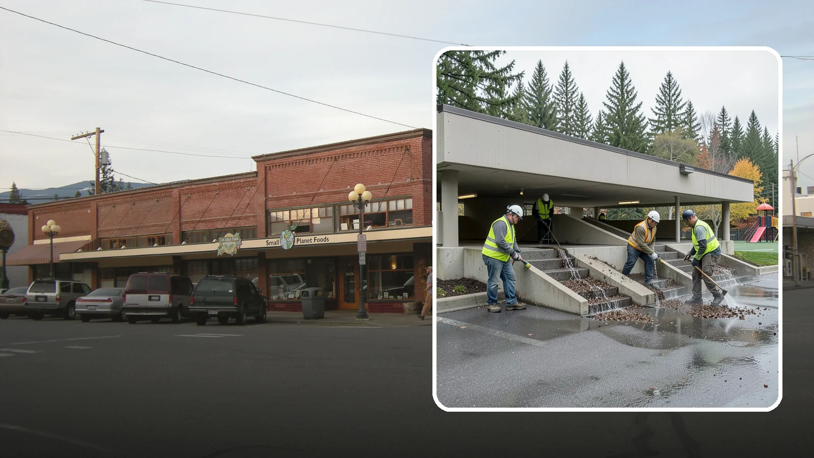 Parking Garage Cleaning in Sedro-Woolley, Skagit County, WA - Clean multi-level public parking structures, including decks, stairwells, and drains, on a managed schedule.