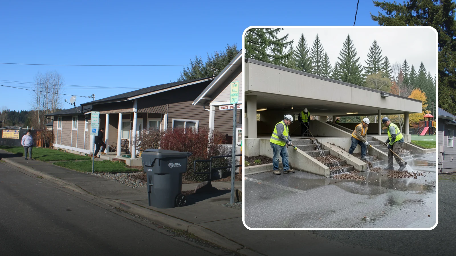 Parking Garage Cleaning in South Prairie, Pierce County, WA - Clean multi-level public parking structures, including decks, stairwells, and drains, on a managed schedule.