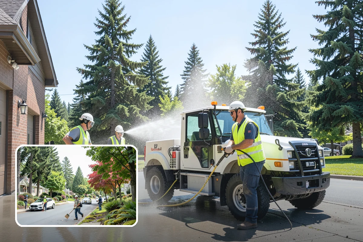 Parking Lot Cleaning in Beaux Arts Village, King County, WA - Removes oil, gum, and grime that stain lot surfaces
