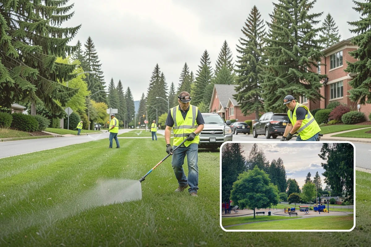 Parking Lot Cleaning in Bonney Lake, Pierce County, WA - Removes oil, gum, and grime that stain lot surfaces