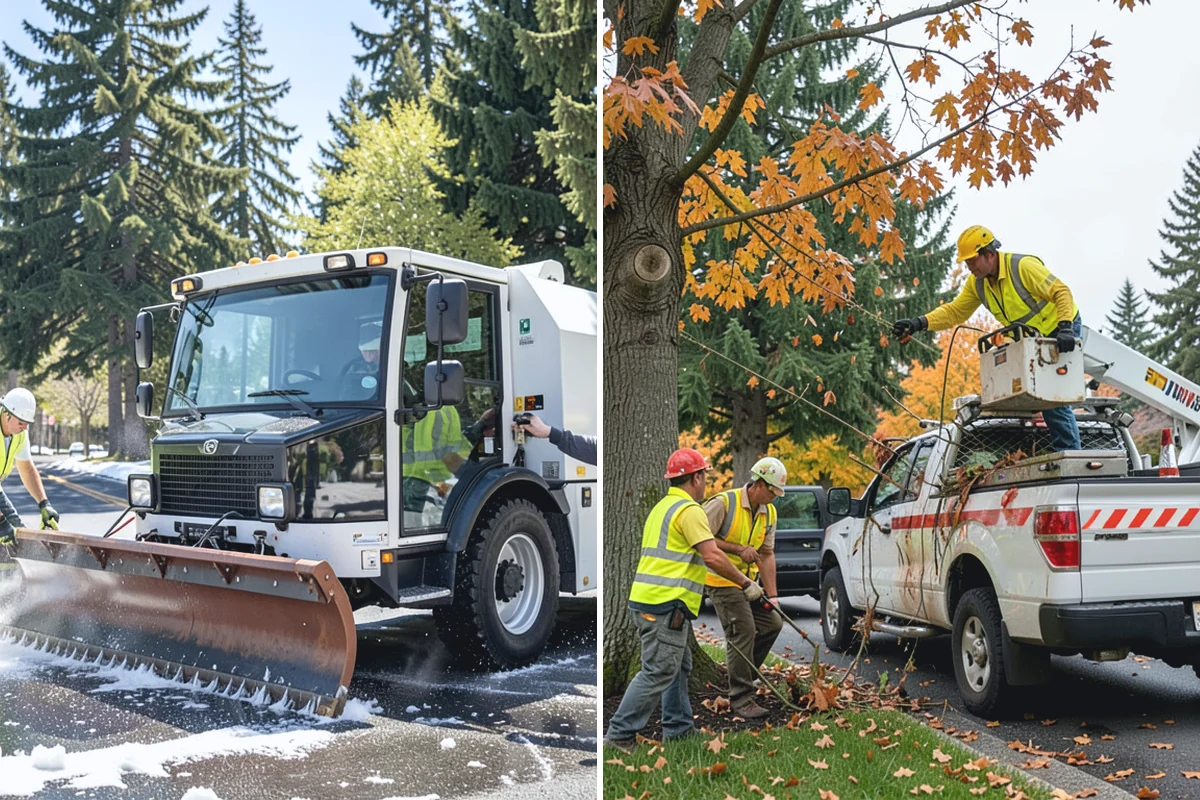 Parking Lot Cleaning in Bonney Lake, Pierce County, WA - Survey lot size, surface type, and staining with staff