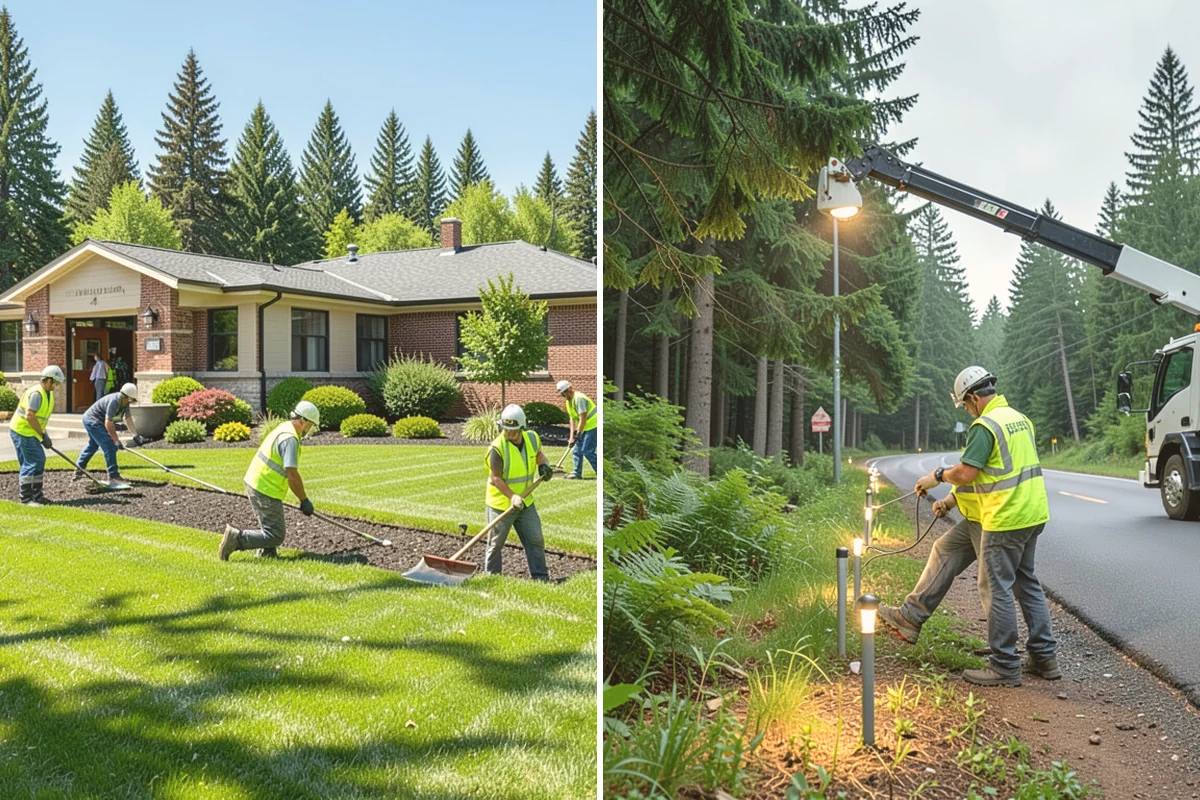 Parking Lot Cleaning in Brier, Snohomish County, WA - Survey lot size, surface type, and staining with staff