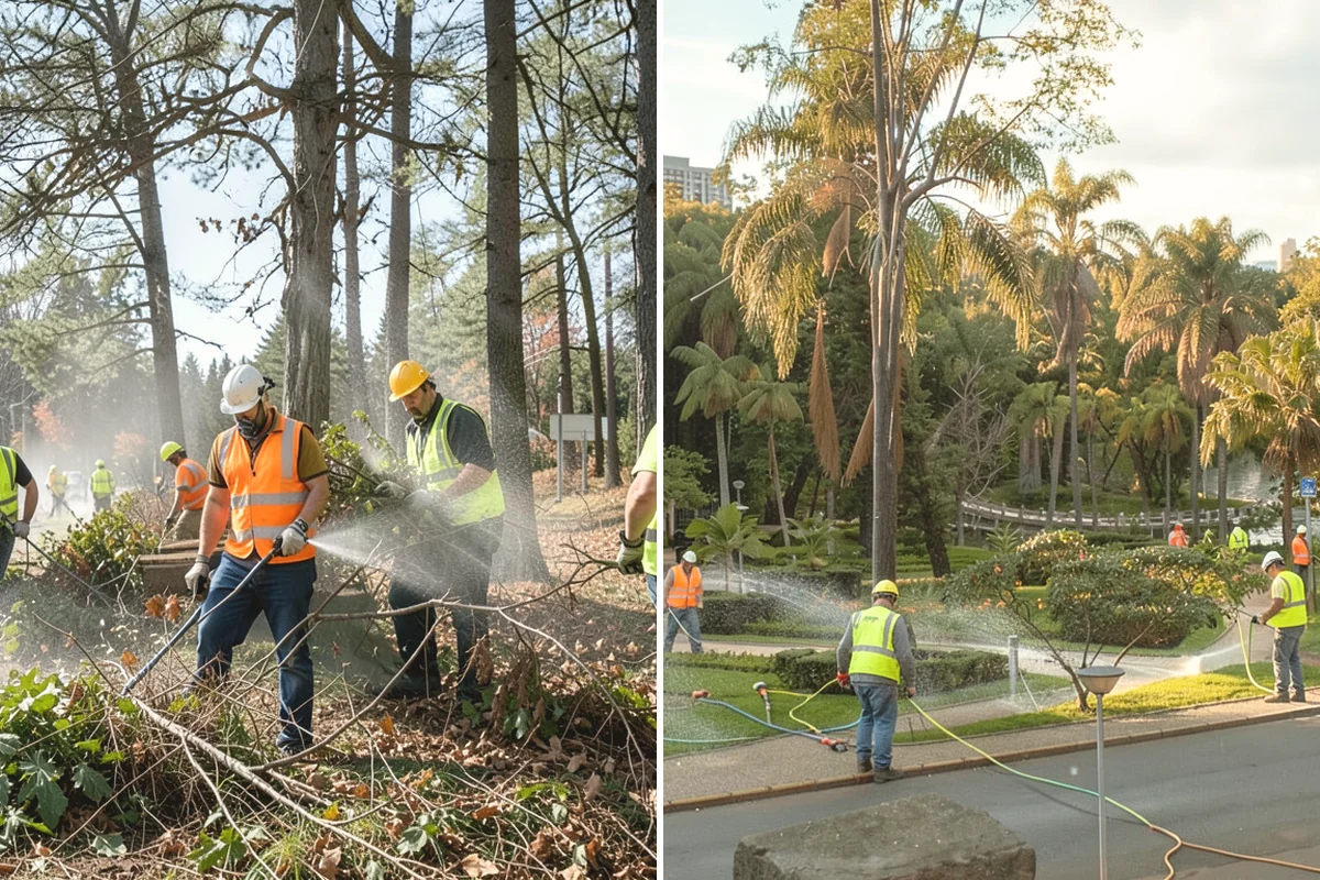Parking Lot Cleaning in Burien, King County, WA - Survey lot size, surface type, and staining with staff
