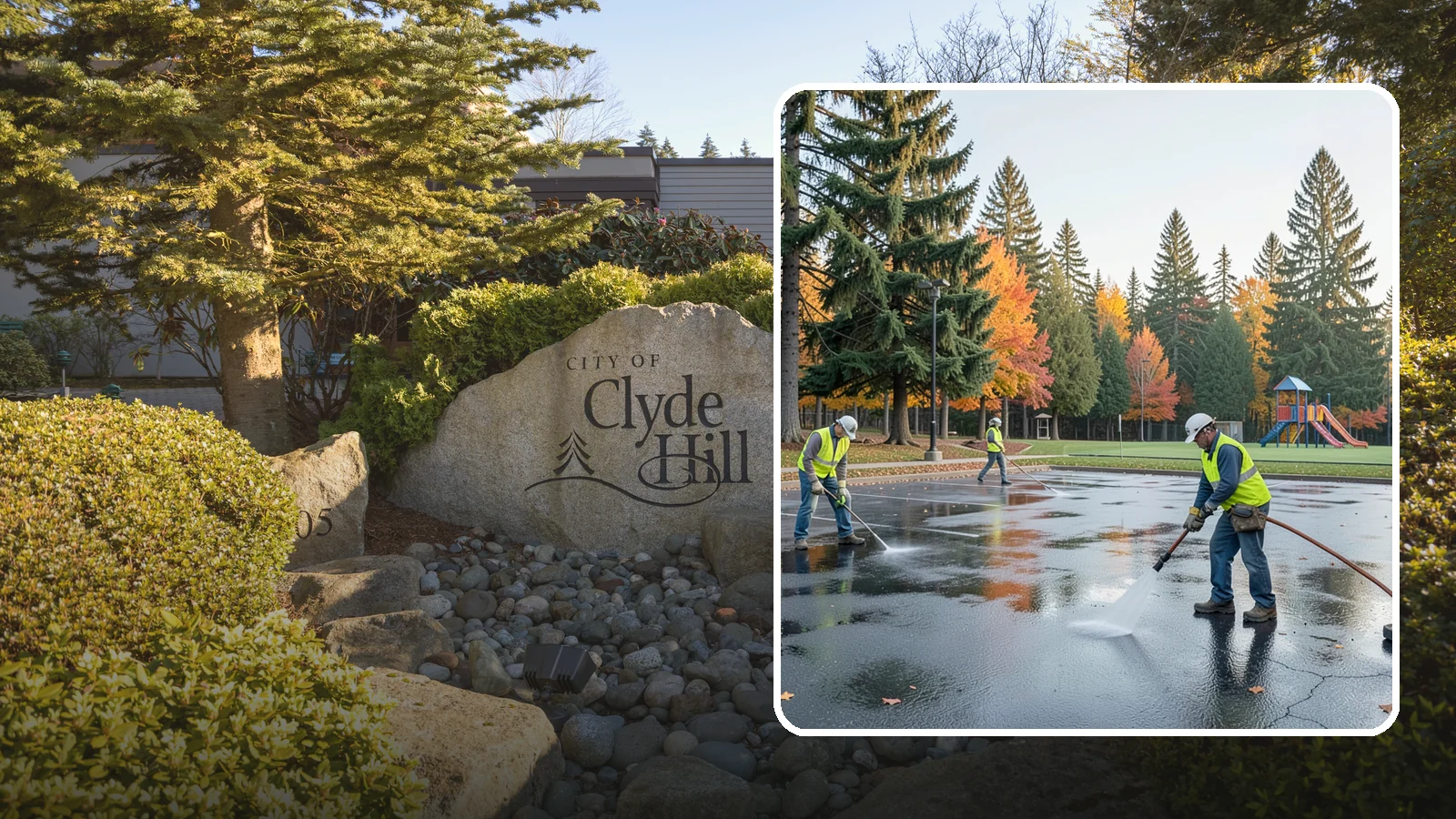 Parking Lot Cleaning in Clyde Hill, King County, WA - Pressure wash and degrease public parking lots to remove oil staining, gum, and accumulated grime.