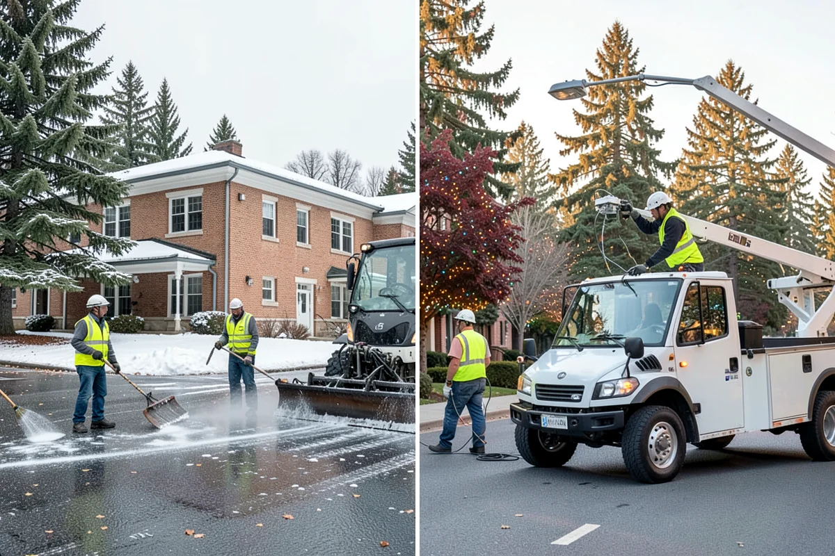 Parking Lot Cleaning in Clyde Hill, King County, WA - Survey lot size, surface type, and staining with staff