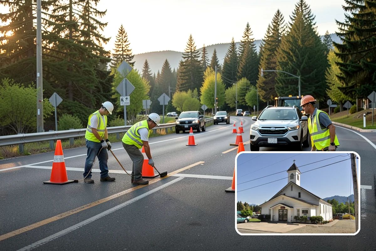 Parking Lot Cleaning in Concrete, Skagit County, WA - Removes oil, gum, and grime that stain lot surfaces