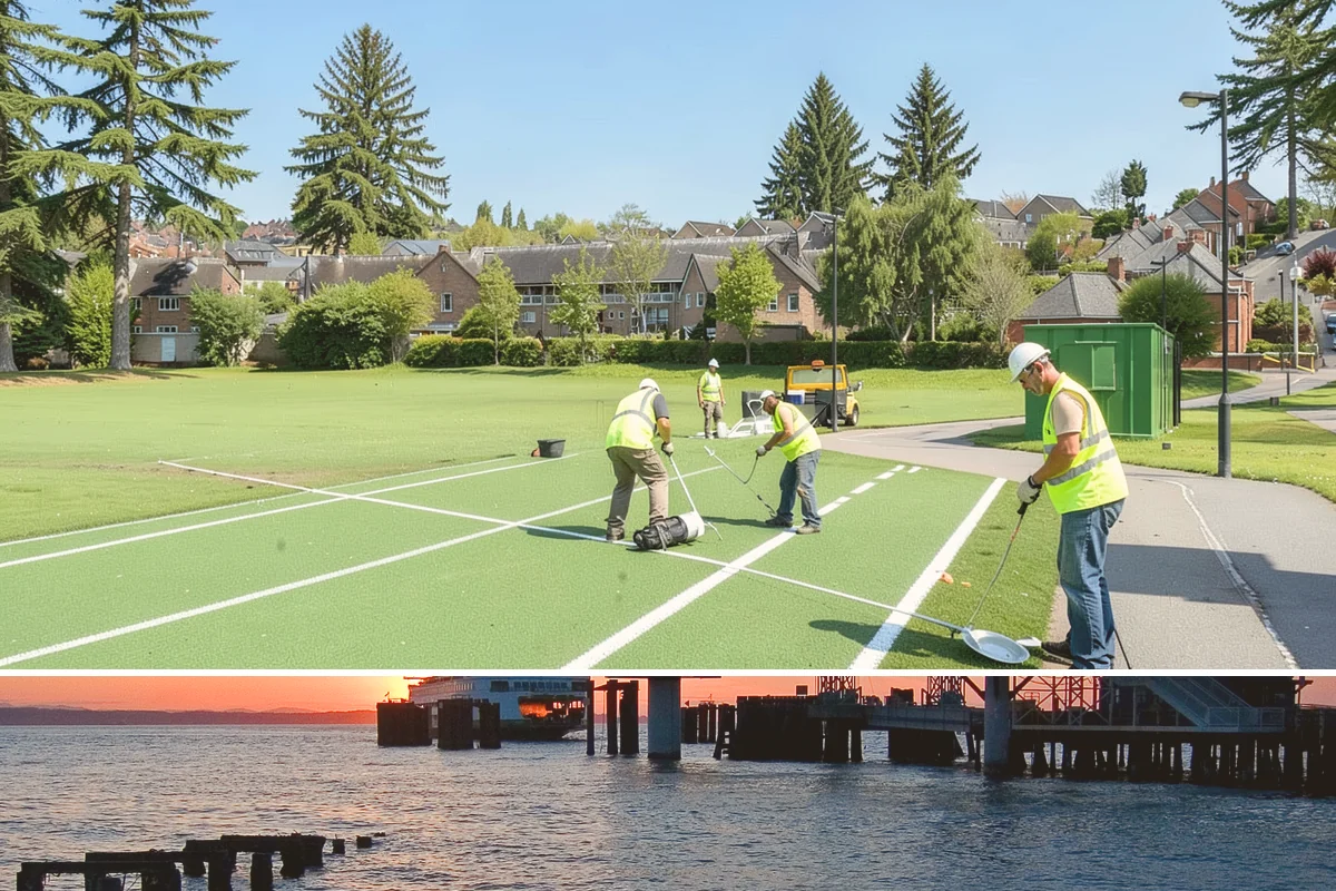 Parking Lot Cleaning in Edmonds, Snohomish County, WA - Parking-lot cleaning is best scheduled in dry spring and summer months when surfaces dry quickly and closures can be kept short.