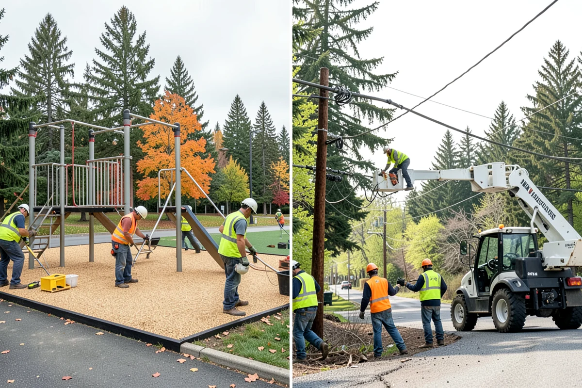 Parking Lot Cleaning in Lake Forest Park, King County, WA - Survey lot size, surface type, and staining with staff