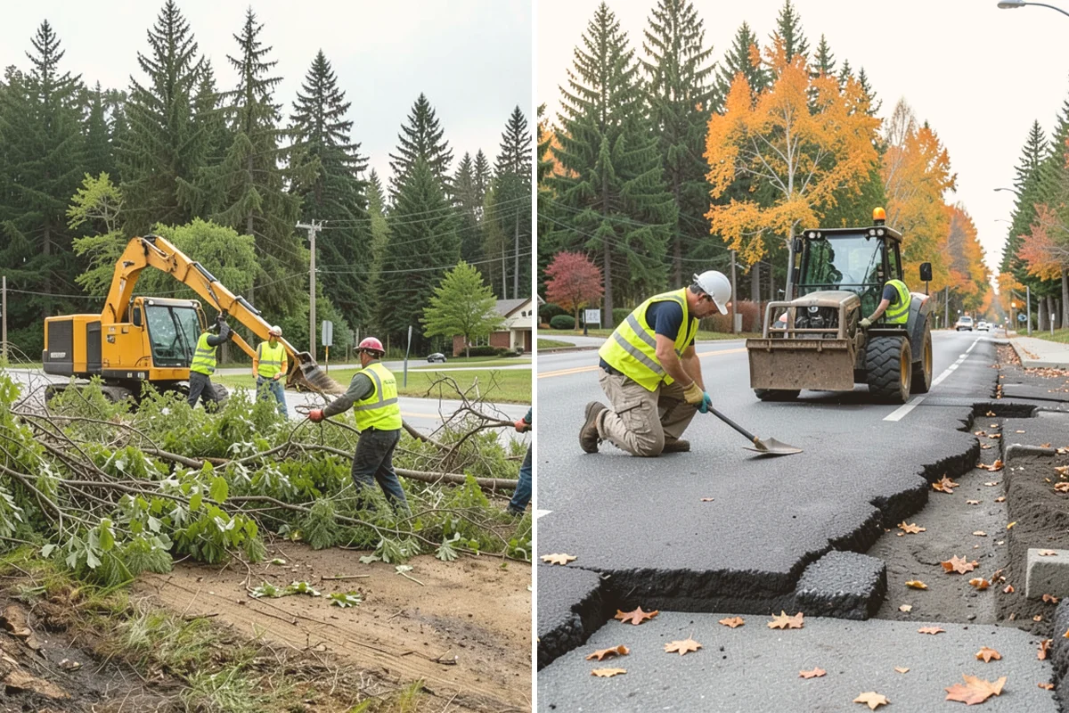 Parking Lot Cleaning in Newcastle, King County, WA - Survey lot size, surface type, and staining with staff