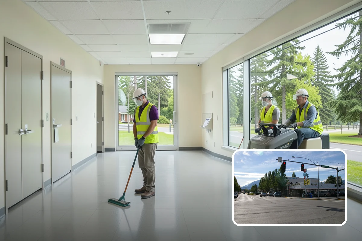 Parking Lot Cleaning in North Bend, King County, WA - Removes oil, gum, and grime that stain lot surfaces