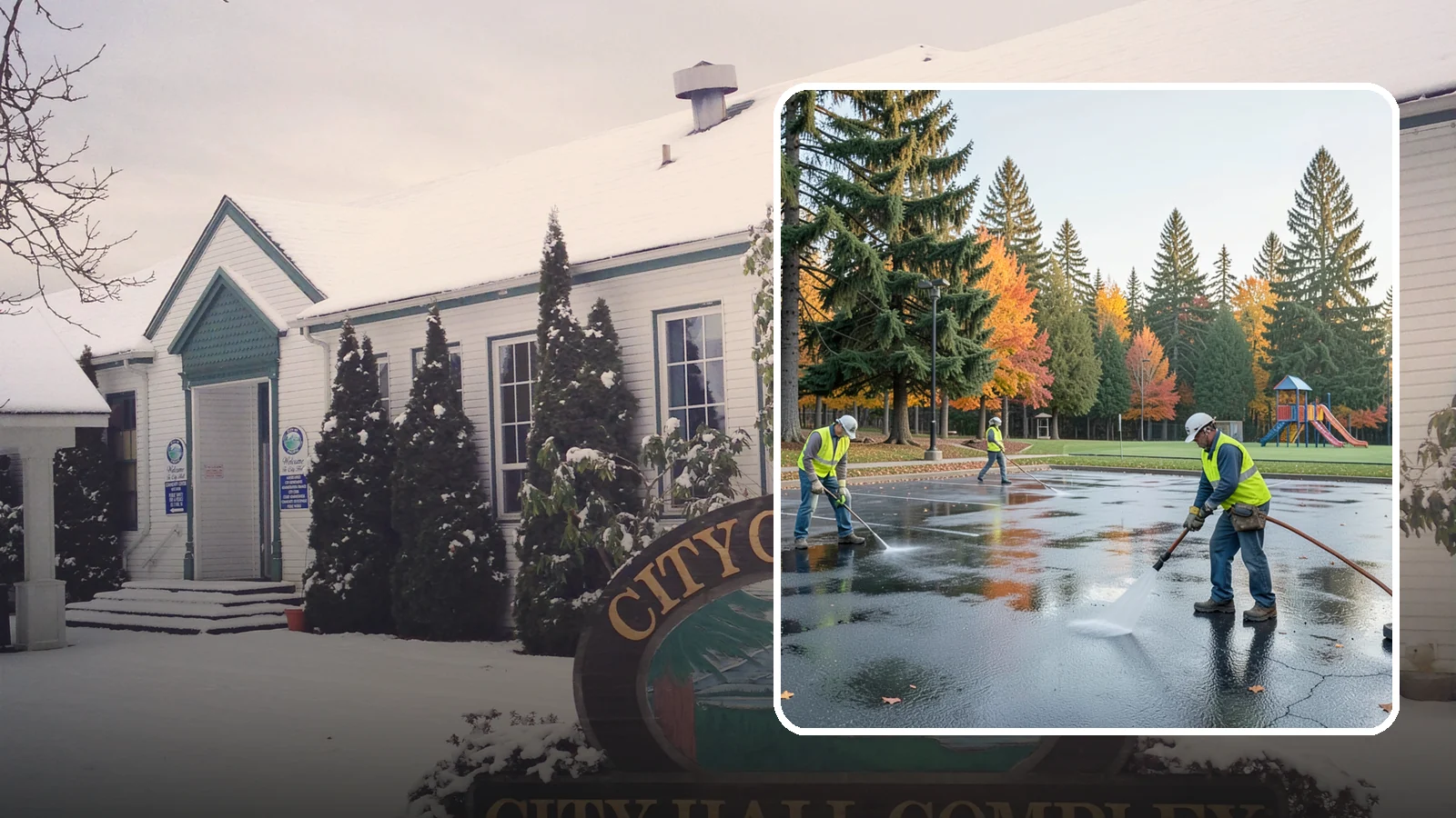 Parking Lot Cleaning in Pacific, King County, WA - Pressure wash and degrease public parking lots to remove oil staining, gum, and accumulated grime.