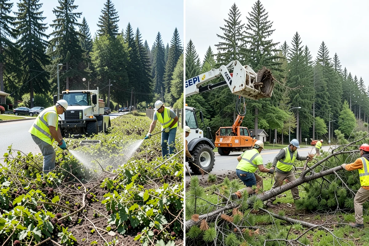 Parking Lot Cleaning in Pacific, King County, WA - Survey lot size, surface type, and staining with staff