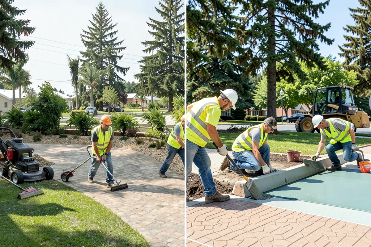 Parking Lot Cleaning in Puyallup, Pierce County, WA - Survey lot size, surface type, and staining with staff