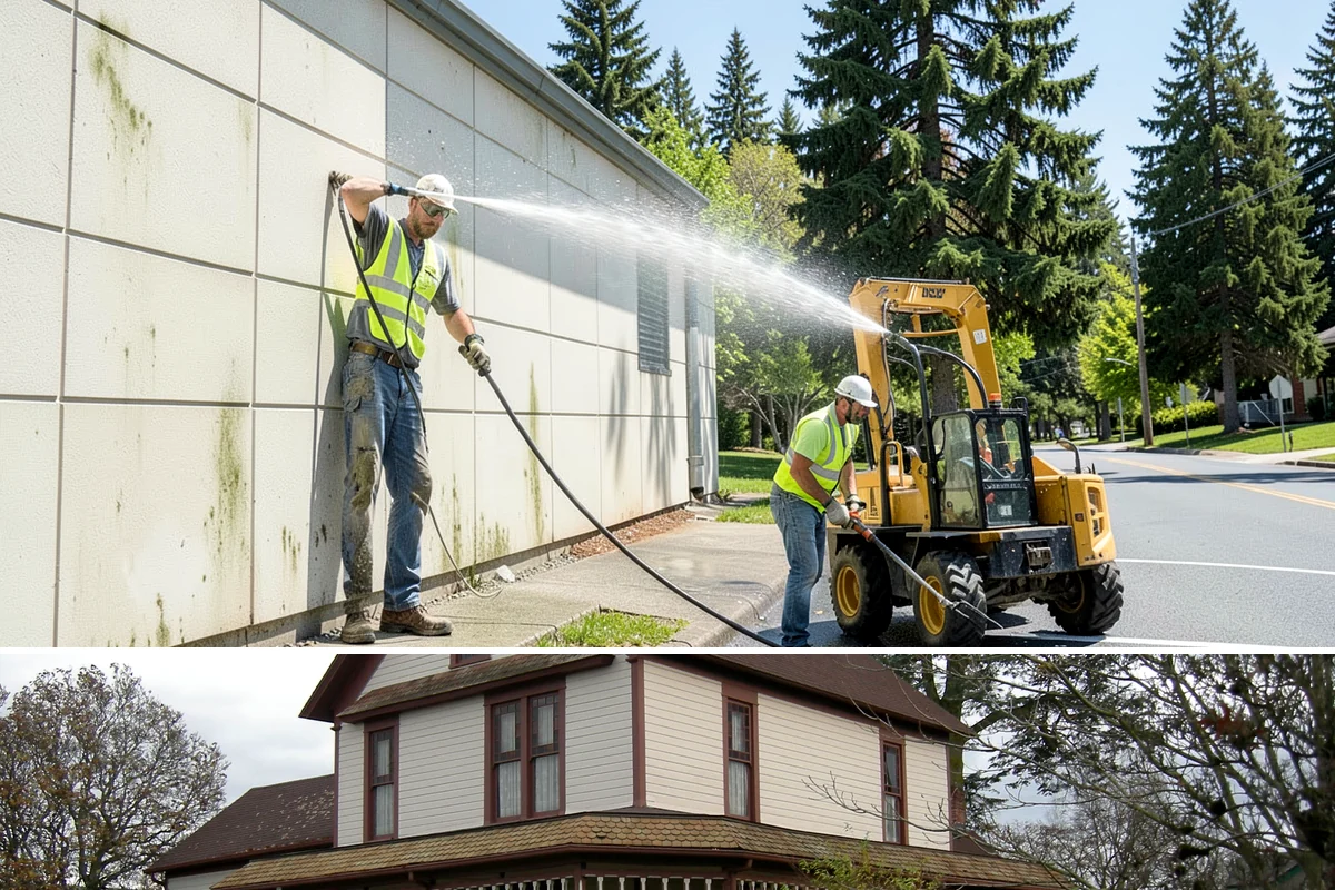 Parking Lot Cleaning in Sumner, Pierce County, WA - Parking-lot cleaning is best scheduled in dry spring and summer months when surfaces dry quickly and closures can be kept short.