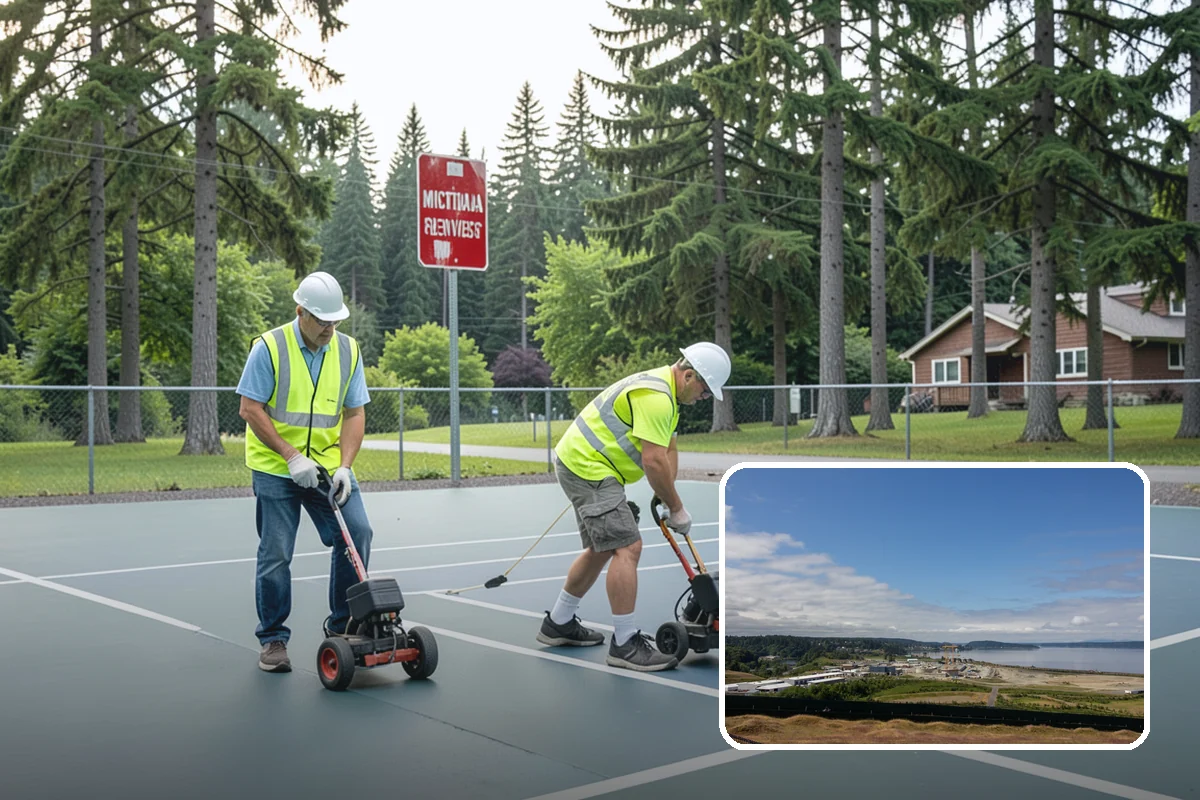 Parking Lot Cleaning in University Place, Pierce County, WA - Removes oil, gum, and grime that stain lot surfaces