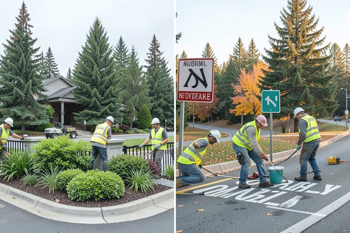 Parking Lot Cleaning in Wilkeson, Pierce County, WA - Survey lot size, surface type, and staining with staff