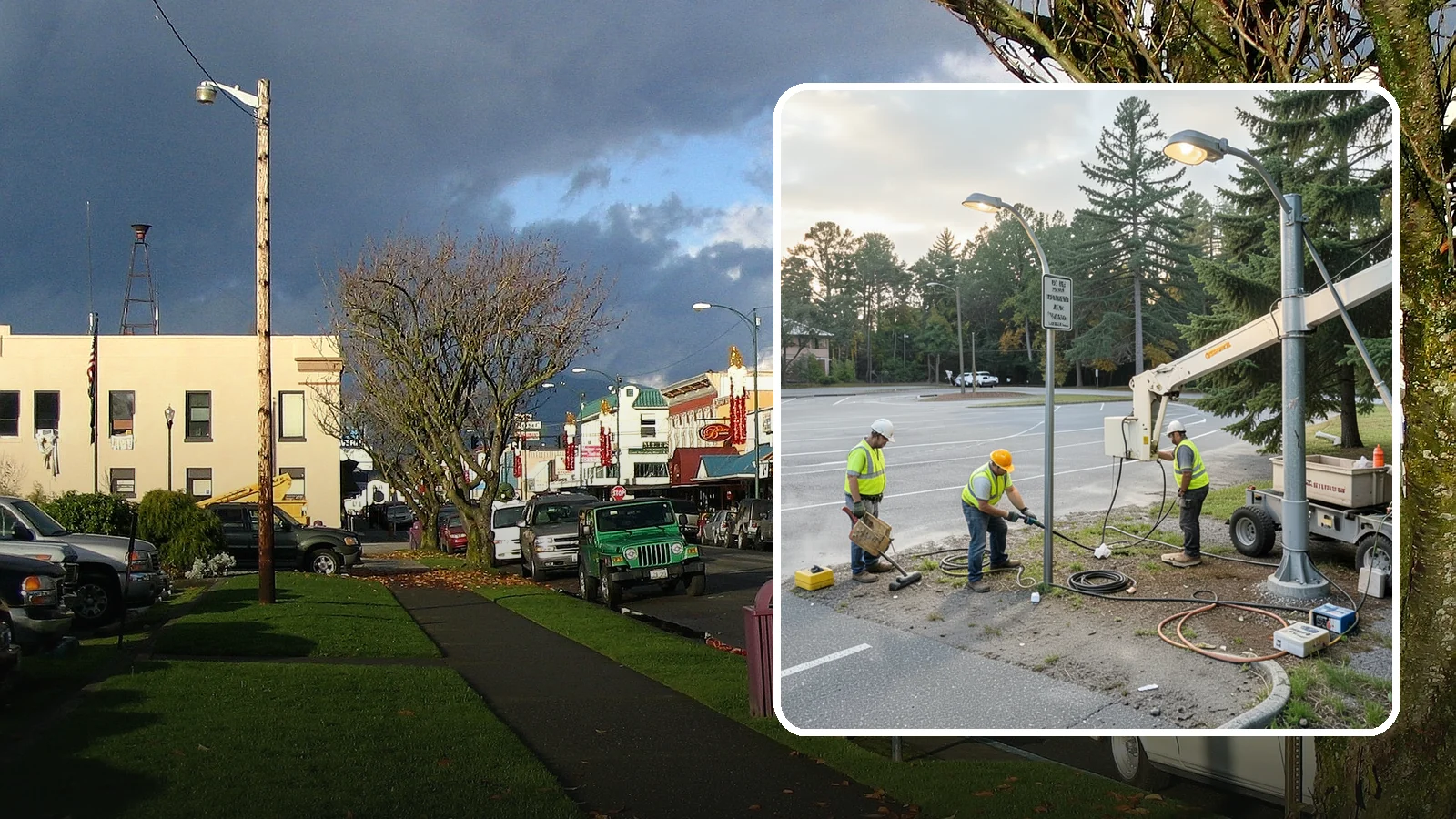 Parking Lot Lighting in Arlington, Snohomish County, WA - Maintenance and repair of pole-mounted parking lot lighting at public facilities and transit sites.