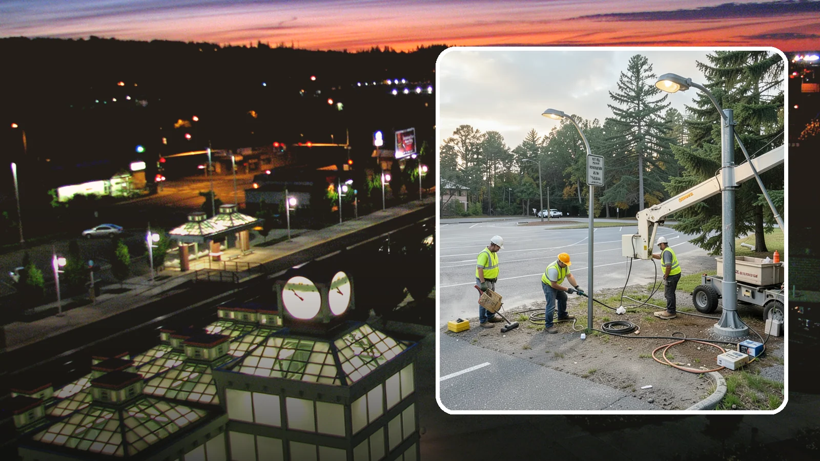 Parking Lot Lighting in Auburn, King County, WA - Maintenance and repair of pole-mounted parking lot lighting at public facilities and transit sites.