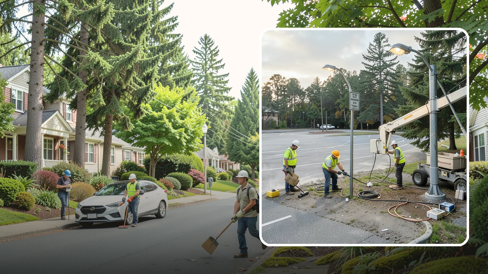 Parking Lot Lighting in Beaux Arts Village, King County, WA - Maintenance and repair of pole-mounted parking lot lighting at public facilities and transit sites.