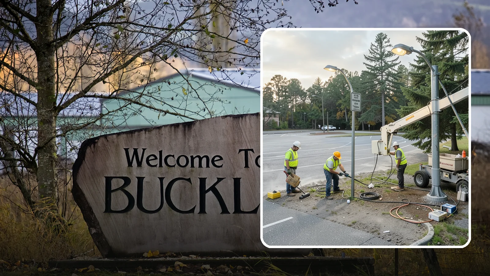 Parking Lot Lighting in Buckley, Pierce County, WA - Maintenance and repair of pole-mounted parking lot lighting at public facilities and transit sites.