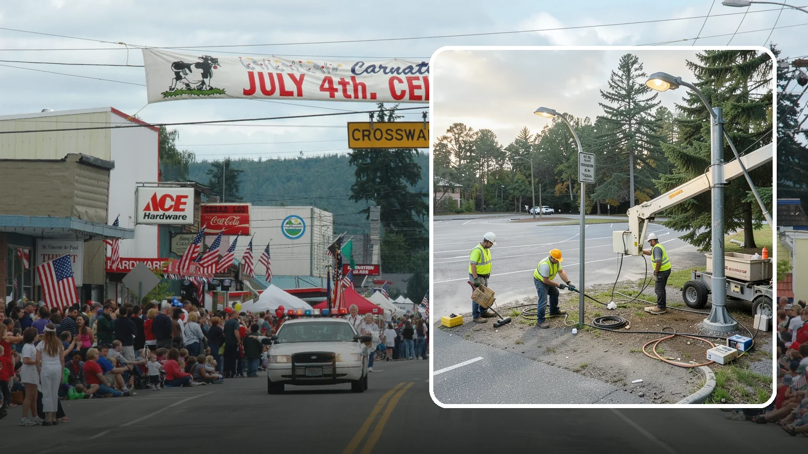 Parking Lot Lighting in Carnation, King County, WA - Maintenance and repair of pole-mounted parking lot lighting at public facilities and transit sites.