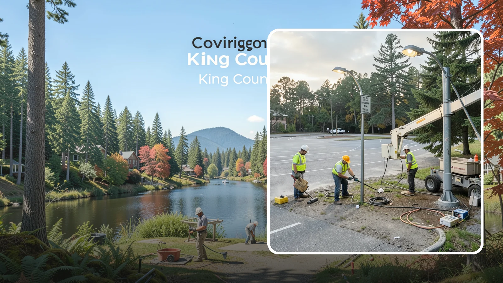 Parking Lot Lighting in Covington, King County, WA - Maintenance and repair of pole-mounted parking lot lighting at public facilities and transit sites.