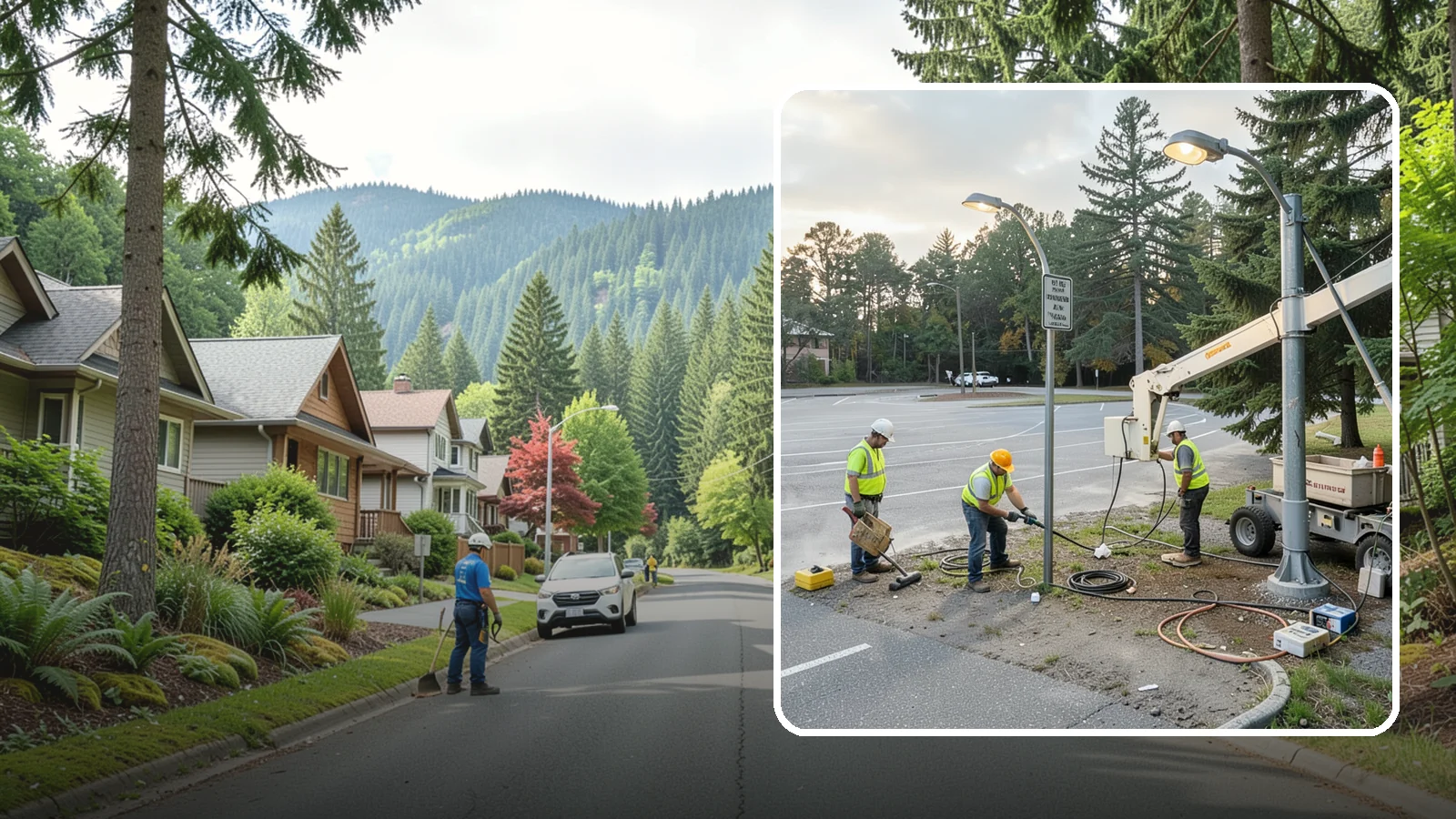 Parking Lot Lighting in Darrington, Snohomish County, WA - Maintenance and repair of pole-mounted parking lot lighting at public facilities and transit sites.