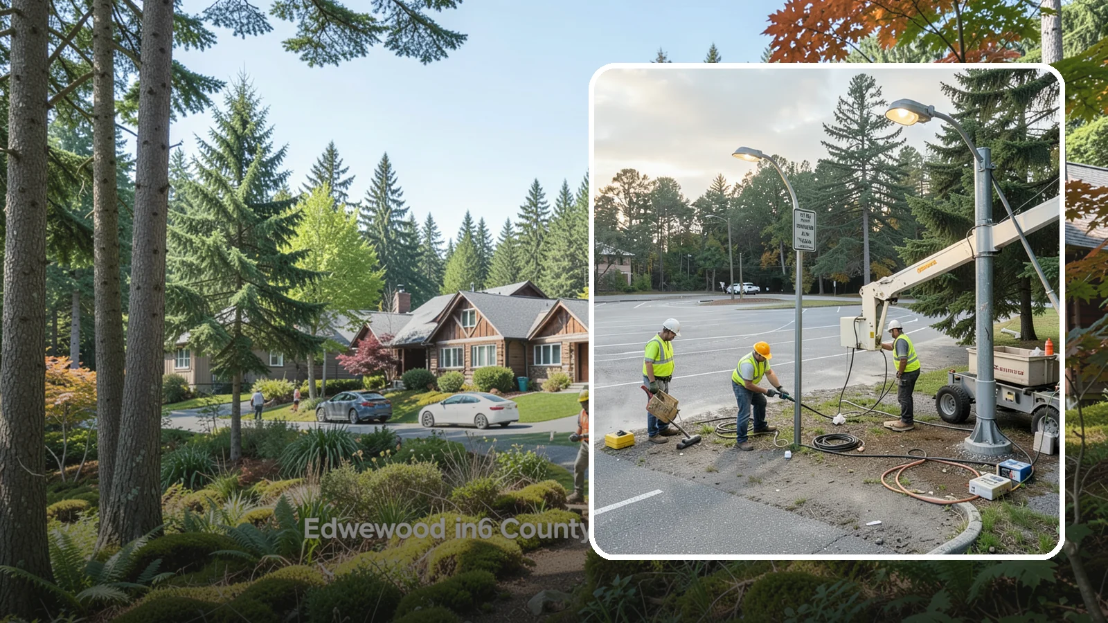 Parking Lot Lighting in Edgewood, Pierce County, WA - Maintenance and repair of pole-mounted parking lot lighting at public facilities and transit sites.