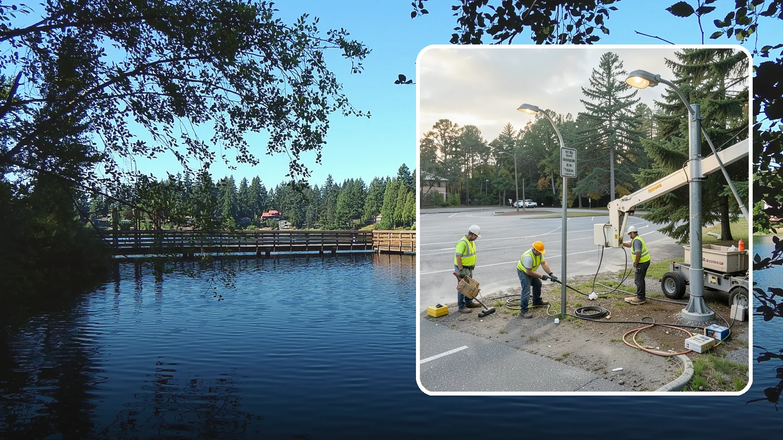Parking Lot Lighting in Federal Way, King County, WA - Maintenance and repair of pole-mounted parking lot lighting at public facilities and transit sites.