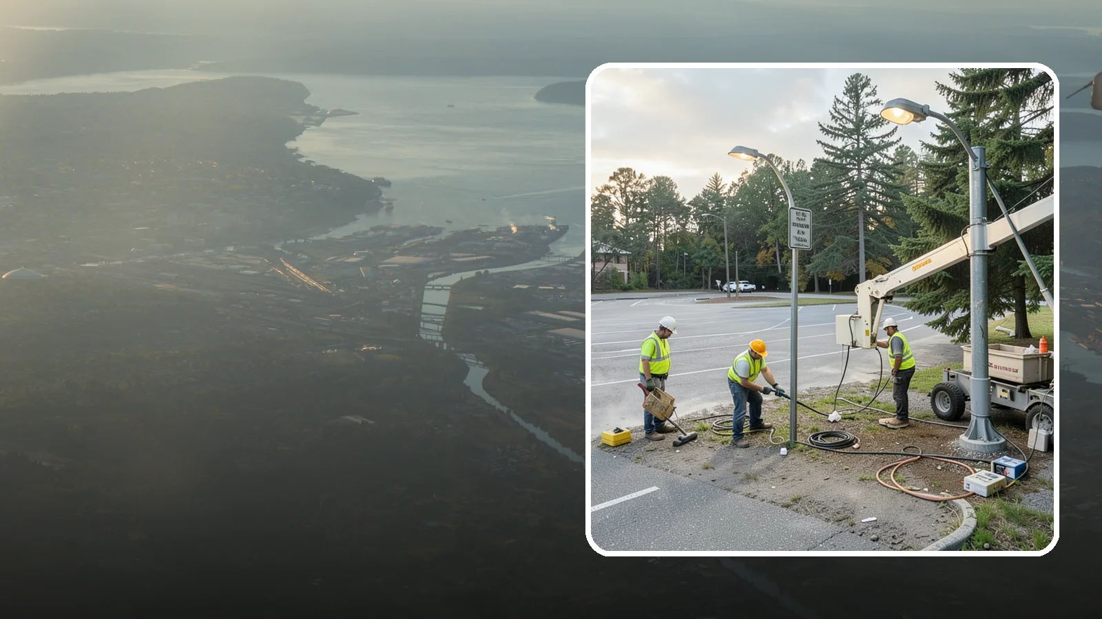 Parking Lot Lighting in Fife, Pierce County, WA - Maintenance and repair of pole-mounted parking lot lighting at public facilities and transit sites.