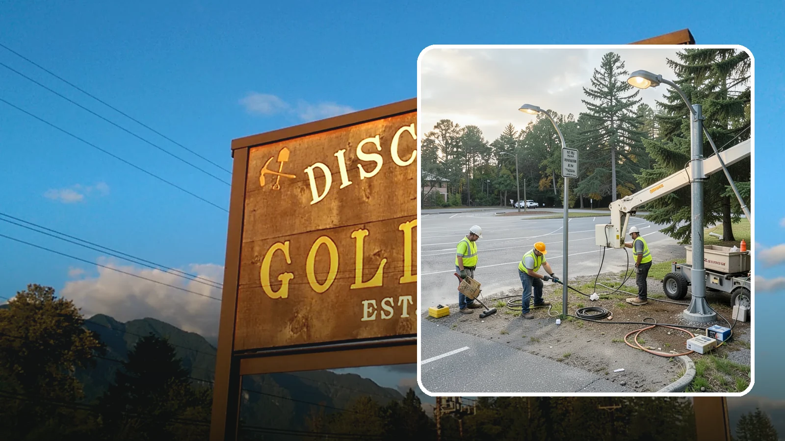 Parking Lot Lighting in Gold Bar, Snohomish County, WA - Maintenance and repair of pole-mounted parking lot lighting at public facilities and transit sites.