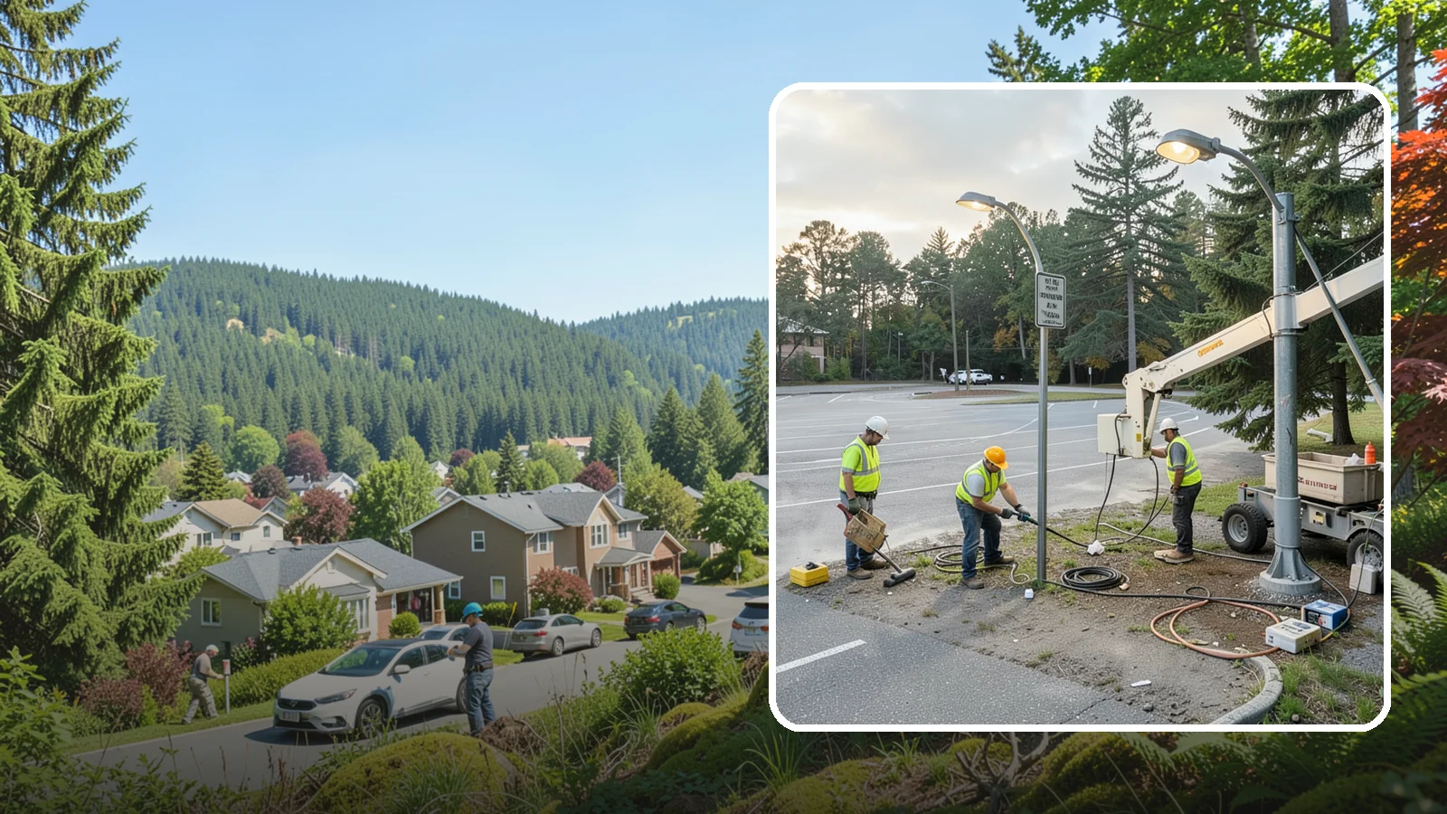 Parking Lot Lighting in Index, Snohomish County, WA - Maintenance and repair of pole-mounted parking lot lighting at public facilities and transit sites.
