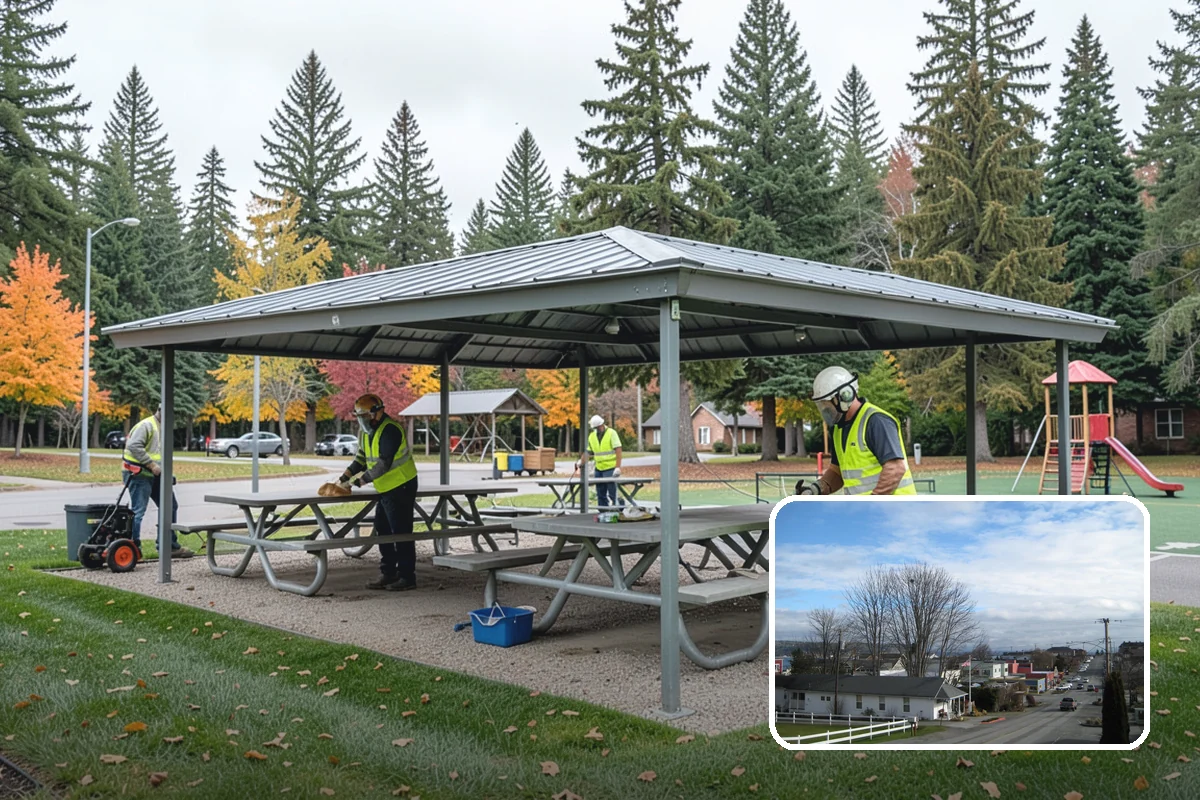 Parking Lot Lighting in Langley, Island County, WA - Improves safety and crime deterrence in public lots