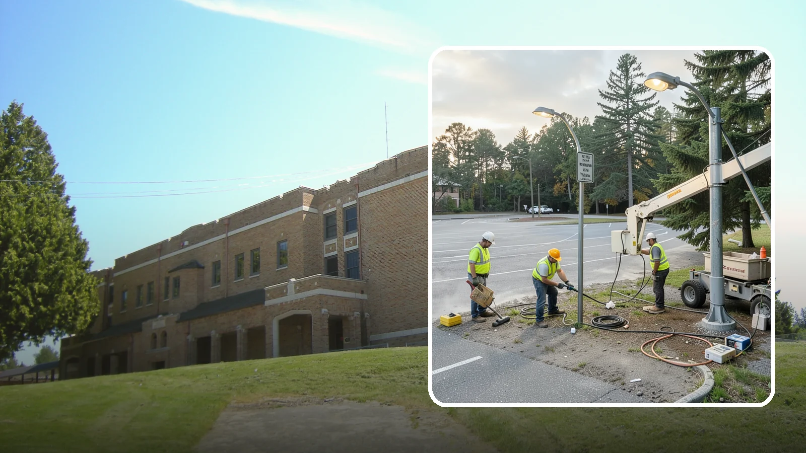 Parking Lot Lighting in Maple Valley, King County, WA - Maintenance and repair of pole-mounted parking lot lighting at public facilities and transit sites.