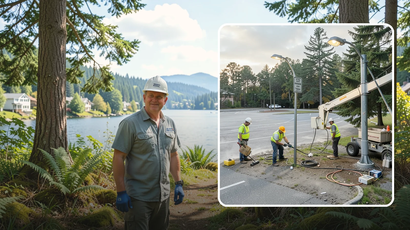 Parking Lot Lighting in Milton, King County, WA - Maintenance and repair of pole-mounted parking lot lighting at public facilities and transit sites.