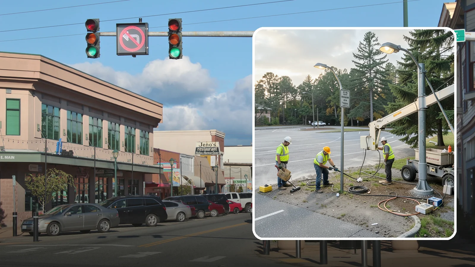 Parking Lot Lighting in Monroe, Snohomish County, WA - Maintenance and repair of pole-mounted parking lot lighting at public facilities and transit sites.