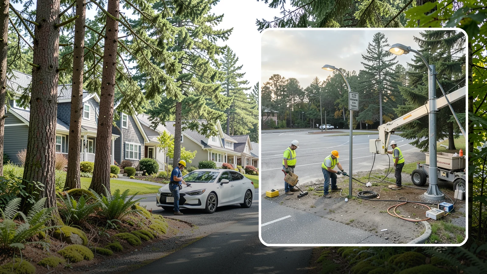 Parking Lot Lighting in Normandy Park, King County, WA - Maintenance and repair of pole-mounted parking lot lighting at public facilities and transit sites.