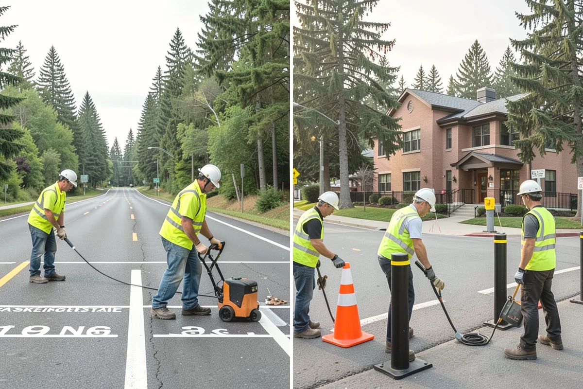 Parking Lot Lighting in North Bend, King County, WA - Assess pole fixtures, photocells, timers, and coverage