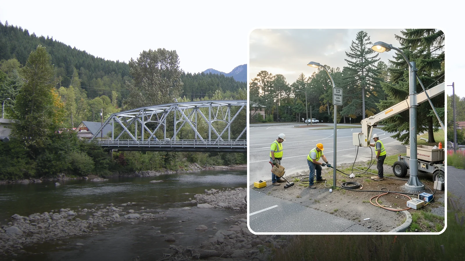 Parking Lot Lighting in Skykomish, King County, WA - Maintenance and repair of pole-mounted parking lot lighting at public facilities and transit sites.