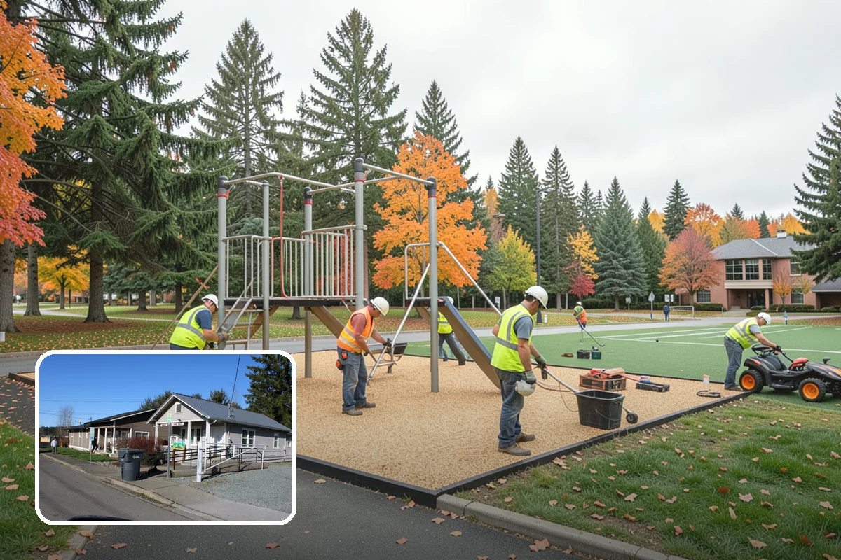 Parking Lot Lighting in South Prairie, Pierce County, WA - Improves safety and crime deterrence in public lots