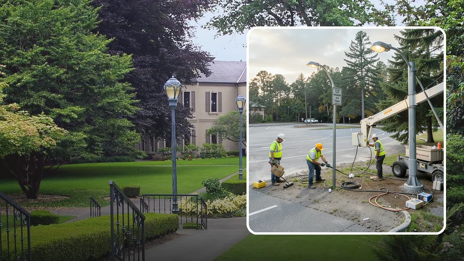 Parking Lot Lighting in Woodinville, King County, WA - Maintenance and repair of pole-mounted parking lot lighting at public facilities and transit sites.