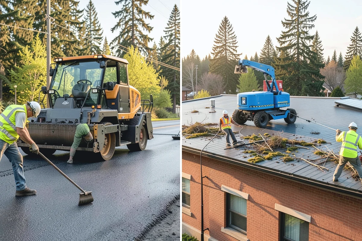 Parking Lot Paving in Auburn, King County, WA - Grade and build the base to the design section
