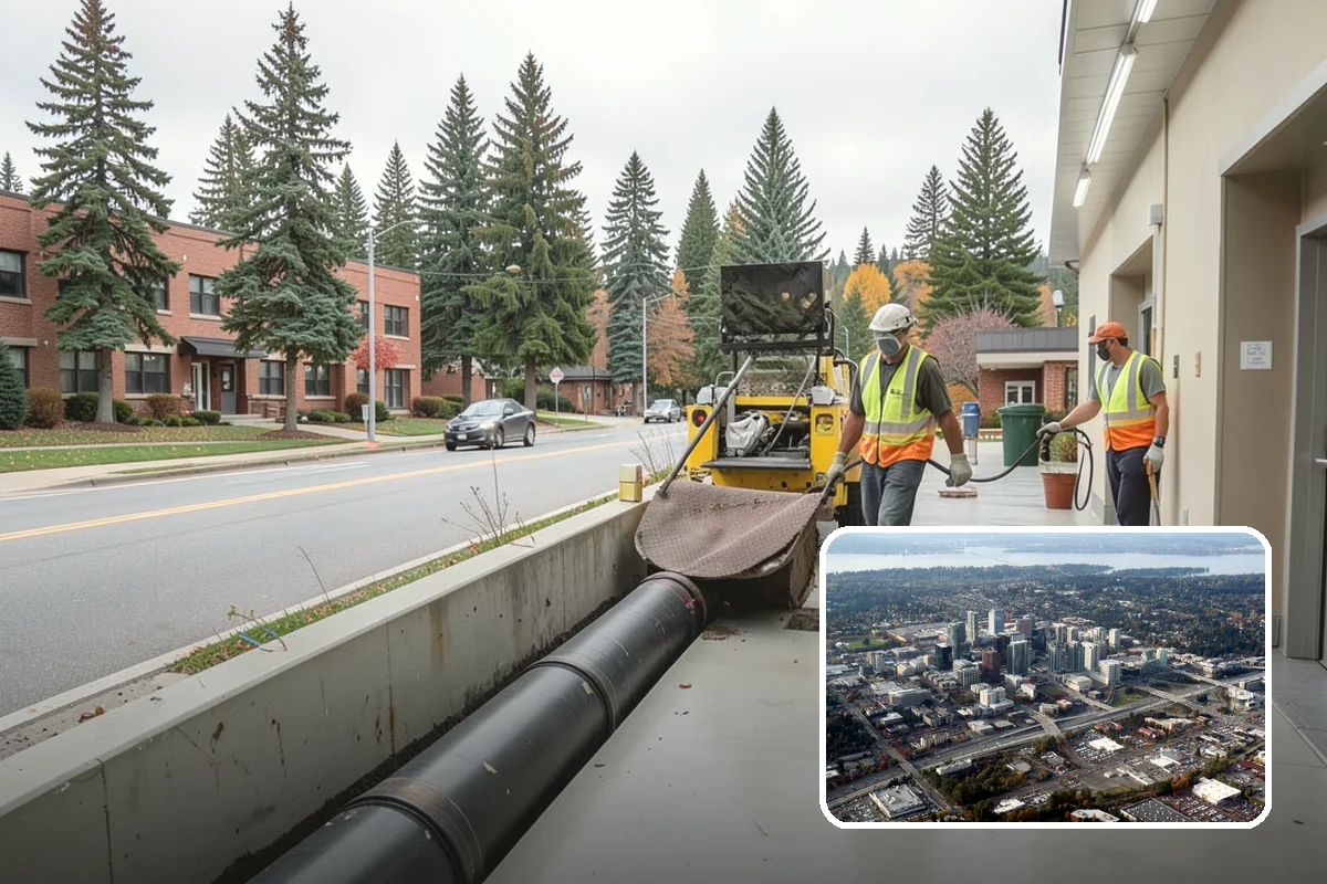 Parking Lot Paving in Bellevue, King County, WA - Engineered section sized to actual lot traffic