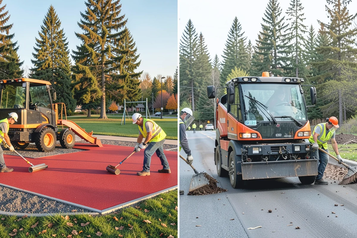 Parking Lot Paving in Bonney Lake, Pierce County, WA - Grade and build the base to the design section