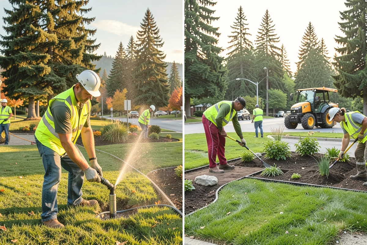 Parking Lot Paving in Carbonado, Pierce County, WA - Grade and build the base to the design section