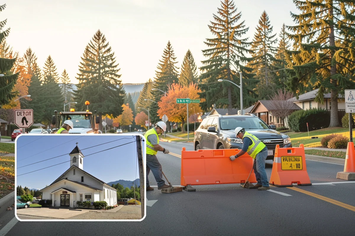 Parking Lot Paving in Concrete, Skagit County, WA - Engineered section sized to actual lot traffic