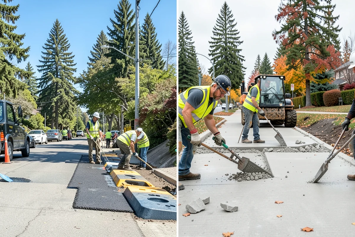 Parking Lot Paving in Concrete, Skagit County, WA - Grade and build the base to the design section